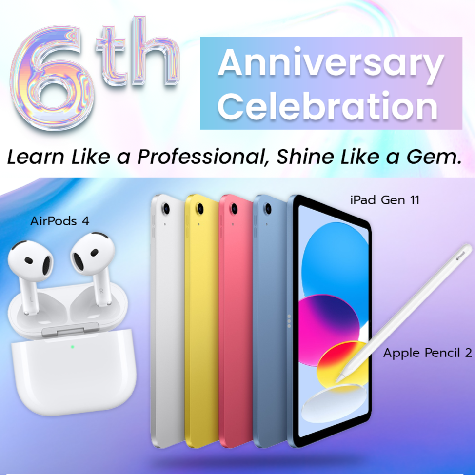 6th Anniversary Celebration Learn Like a Professional, Shine Like a Gem.